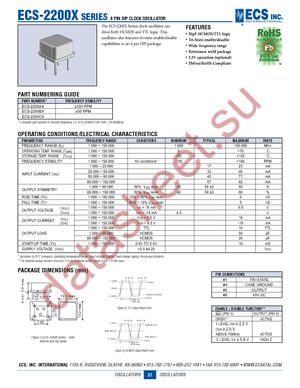 ECS-2200BX-040 datasheet  